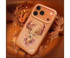 Dėklas NIMMY case DEER compatible with MagSafe for IPHONE 18 Pro Max/17 Pro Max oranžinis