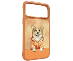 Dėklas NIMMY case GENTLE PETS SERIES DOG compatible with MagSafe for IPHONE 18 Pro/17 Pro oranžinis