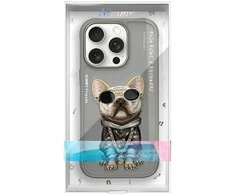 Nimmy Apple iPhone 16 Pro Max 6.9" dėklas telefonui pilkos spalvos Glasses Cool Dog
