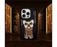 Nimmy dėklas Apple iPhone 16 Pro Max 6.9″ juodos spalvos Glasses Cool Dog