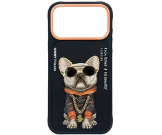 Dėklas NIMMY case GLASSES COOL DOG for IPHONE 18 Pro Max/17 Pro Max juodas
