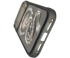 Dėklas NIMMY case MAGNETIC FANTASY ANIMAL DRAGON compatible with MagSafe for IPHONE 18 Pro Max/17 Pro Max pilkas