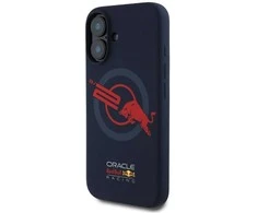 Dėklas Red Bull Raudona Bull Raudona Bull HC Silicone ORBR20 Logo Raudona Lining Apple iPhone 16 MagSafe granatų spalvos
