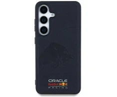 Dėklas Red Bull Raudona Bull Raudonas BULL futerał do Samsung Galaxy S25 RBHMS25S24PUBUFV (Magnetic Meshed PU W/ Debossed Bull) mėlynos spalvos