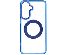 Dėklas Samsung A57 Frame Circle Stand suderinamas su MagSafe tamsiai mėlynas