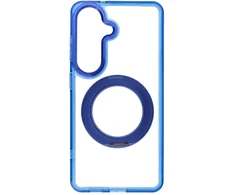 Dėklas Samsung S26 Frame Circle Stand, suderinamas su MagSafe, tamsiai mėlynas