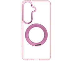 Dėklas Samsung S26 Frame Circle Stand, suderinamas su MagSafe, rožinis