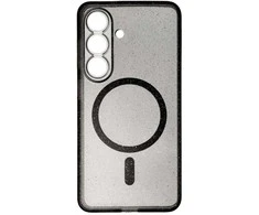 Oem Dėklas na Samsung S26 Clear Mag Cover - Glitter (Str / Camera Protection) zgodne su MagSafe juoda glitter