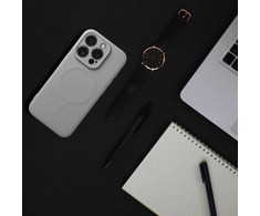 Oem Dėklas na Samsung A37 Silicone Mag Cover zgodne su MagSafe (camera protection) tytanowo pilka