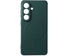 Oem Dėklas na Samsung S26 Silicone Mag Cover zgodne su MagSafe (camera protection) žalia