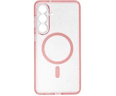 Oem Dėklas na Samsung S26 PLUS Clear Mag Cover - Glitter (Str / Camera Protection) suderinamas su MagSafe blizgučiais