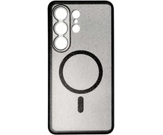 Oem Dėklas na Samsung S26 ULTRA Clear Mag Cover - Glitter (Str / Camera Protection) zgodne su MagSafe juoda glitter
