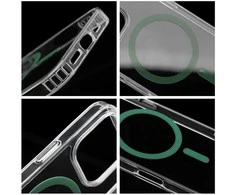 Dėklas Oem Spalvingas žiedinis „Drop Glue“ dangtelis, suderinamas su „MagSafe“, tinka SAMSUNG A17, tamsiai žalias.