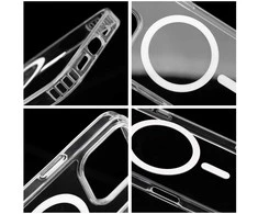 Dėklas Oem Spalvingas žiedinis „Drop Glue“ dangtelis, suderinamas su „MagSafe“, tinka SAMSUNG A17, baltas