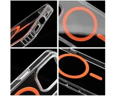 Samsung Dėklas, skirtas „Ace78 S26 PLUS Drop Glue“ spalvotam žiediniam žurnalo dangteliui, suderinamas su „MagSafe“, oranžinis