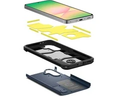 Dėklas Spigen Tough Armor Galaxy A56 5G metalinis šiferis