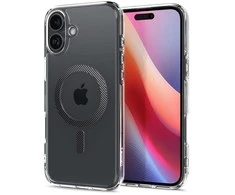 Spigen Ultra Hybrid MagSafe Carbon Fiber Apple iPhone 16 – dėklas telefonui pilkos spalvos
