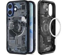 Spigen Ultra Hybrid MagSafe dėklas skirtas Apple iPhone 17 Zero One – juodos spalvos