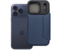 OEM atverčiamas dėklas iPhone 17 PRO / 18 PRO Razor Book mėlynas