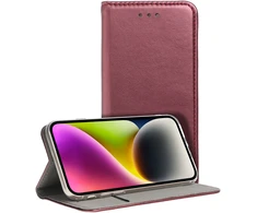 Dėklas Oem Flip case for Oppo Reno 16 5G Smart Magneto burgundy