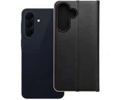 Oem Dėklas su klapką na Samsung A57 5G Luna Book Gold juoda