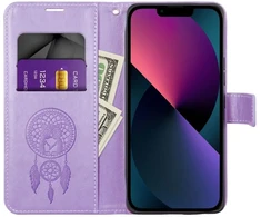 Oem Dėklas su klapką na Samsung S26 FE Mezzo Book łapacz snów violetinė