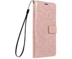 Oem Dėklas su klapką na Samsung S26 FE Mezzo Book mandala złoto-rožinė