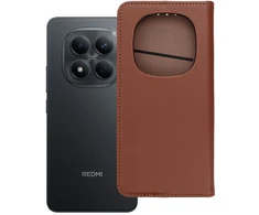 Dėklas Oem „Xiaomi Redmi NOTE 15 PRO 5G Smart Pro Book“ odinis atvartas, rūdos spalvos