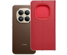 Oem Dėklas su klapką na Xiaomi Redmi NOTE 15 PRO PLUS 5G Luna Book Gold raudona