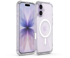 X-ONE Dropguard Pro compatible with MagSafe for iPhone 17 glitter baltas