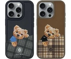 4Tel ZUCK BEAR dėklas DARREN suderinamas su MagSafe 16 Pro šampano auksiniu