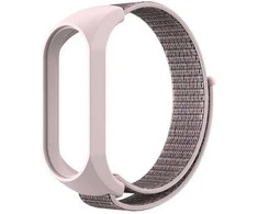 Oem Nylon apyrankė skirta Xiaomi Mi Band 5 / 6 / 7 rožinės spalvos (07)