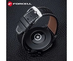 Dirželis „Samsung Galaxy Watch Forcell F-Design FS21“ su skylutėmis, eko oda, 20 mm, juodas