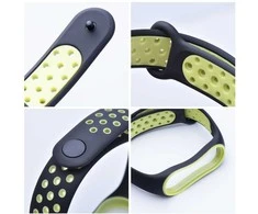 Oem Silikoninė apyrankė skirta Xiaomi Mi Band 5 / 6 / 7 žalios spalvos (05)