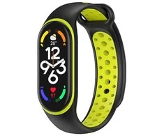Oem Silikoninė apyrankė skirta Xiaomi Mi Band 5 / 6 / 7 žalios spalvos (05)