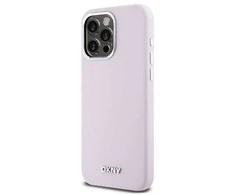 DKNY DKHMP14XSMCHLP Apple iPhone 14 Pro Max 6.7″ rožinės spalvos kietas dėklas Liquid Silicone Small Metal Logo MagSafe