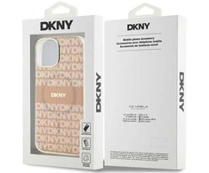 Apple iPhone 15 Plus / 14 Plus DKNY dėklas IML Mono &amp; Stripe MagSafe (DKHMP15MHRHSEP) rožinės spalvos