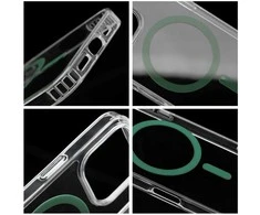 Oem Drop Glue Colorful Ring Mag dėklas suderinamas su MagSafe skirtas Samsung Galaxy S25 žalios spalvos