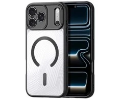 Dux Ducis AIMO Mag dėklas skirtas Apple iPhone 17 Pro suderinamas su MagSafe – juodos spalvos