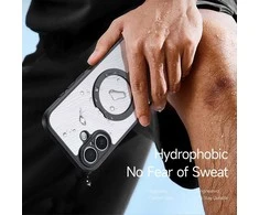 Dux Ducis Aimo Mag dėklas su Magnetic Ring and Stand skirtas Apple iPhone 17 – juodos spalvos