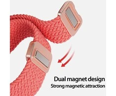 Dux Ducis apyrankė MIXTURE PRO stretchable braided skirta Apple Watch 38 / 40 / 41 mm guava