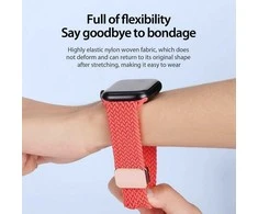 Dux Ducis apyrankė MIXTURE PRO stretchable braided skirta Apple Watch 38 / 40 / 41 mm guava