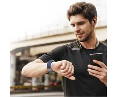 Dux Ducis apyrankė MIXTURE PRO stretchable braided skirta Apple Watch 42 / 44 / 45 / 49 mm mėlynas