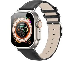 Dux Ducis apyrankė YS genuine leather skirta Apple Watch 38 / 40 / 41 mm juodas