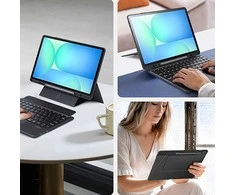 Dėklas su klaviatūra Dux Ducis (DK series) skirtas Samsung Tab S10 FE+ (Plus) – juodos spalvos