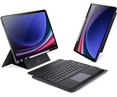 Dėklas su klaviatūra Dux Ducis DK Samsung X820 Tab S10 Plus/X810/816 Tab S9 Plus/X610/X616 Tab S9 FE Plus juodas