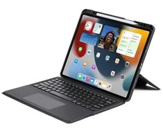 DUX DUCIS dėklas DK sulenkiamas su belaide klaviatūra skirtas Apple iPad Air 13 (2024)/Pro 12.9 (2020/2021/2022) juodos spalvos