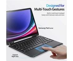 DUX DUCIS dėklas DK sulenkiamas su belaide klaviatūra skirtas Samsung Galaxy Tab S9 juodos spalvos