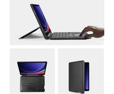 DUX DUCIS dėklas DK foldable su belaide klaviatūra su pašvietimu skirtas Samsung Galaxy Tab S10 Plus/S9 Plus/S9 FE Plus juodos spalvos