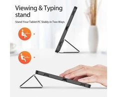 Dux Ducis Domo PU Odinis dėklas with Stand skirtas Samsung Tab S10+ / S9+ / S9 FE+ – juodos spalvos